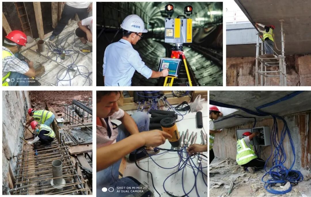 Engineers carrying out laser scanning, instrumentation and inspection work on infrastructure sites